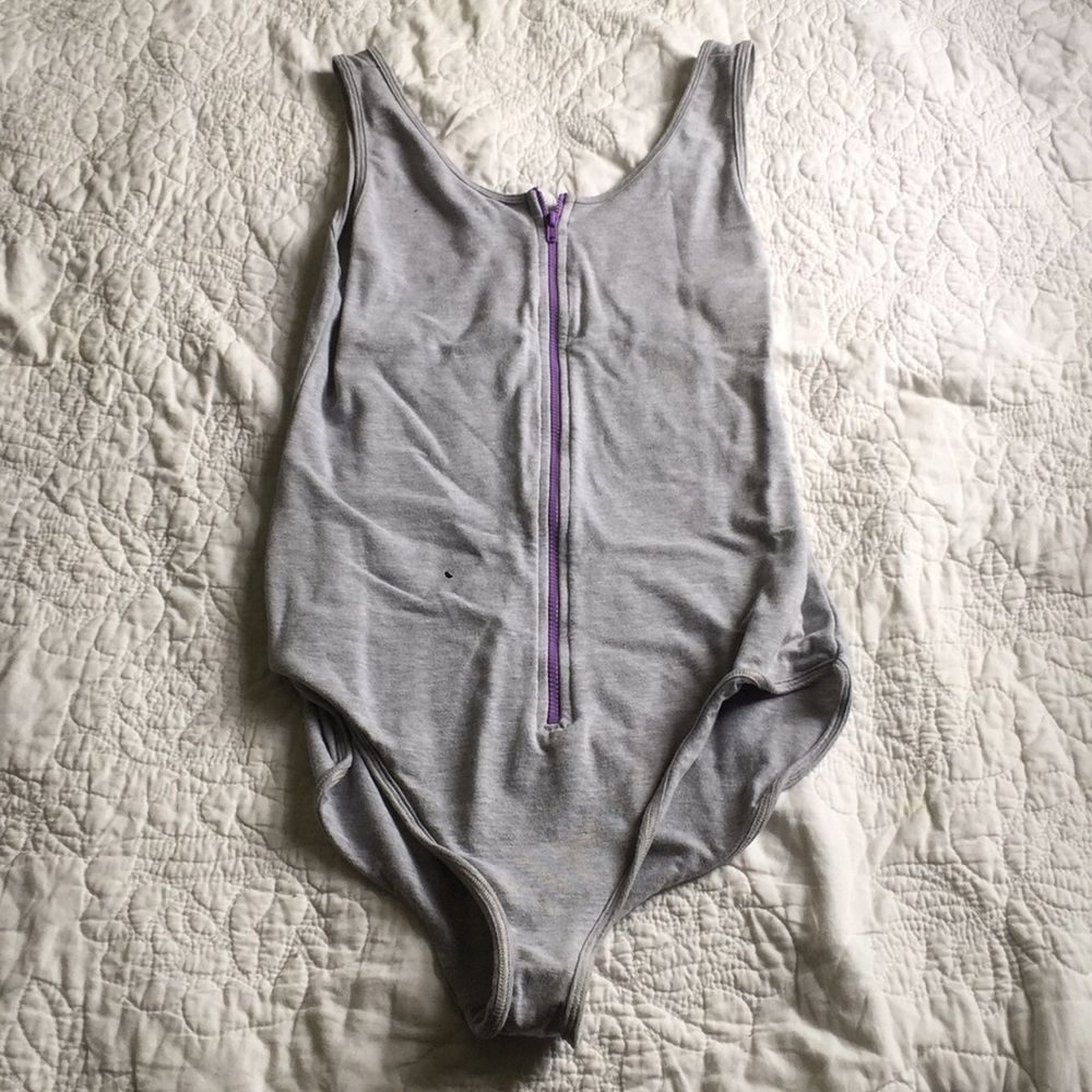 AMERICAN APPAREL Zipper Bodysuit